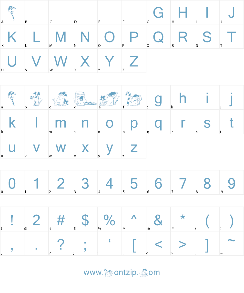 KR Christmas 2002 Dings 3 Font Character